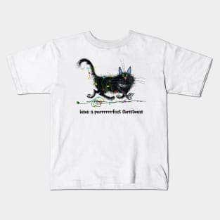 Have A Purrrrrrfect Christmas Kids T-Shirt